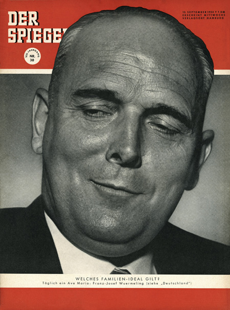 Franz-Josef Wuermeling, Federal Minister of Family Affairs (September 1954)